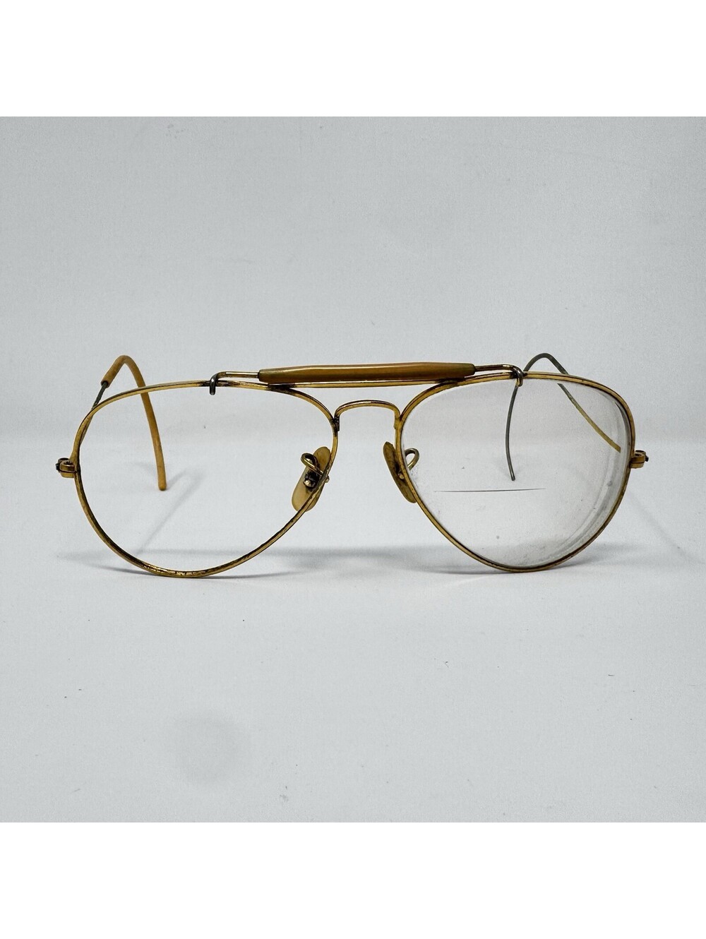 Vintage B&L Ray-Ban Outdoorsman Gold Eyeglass Frames USA 58-14
